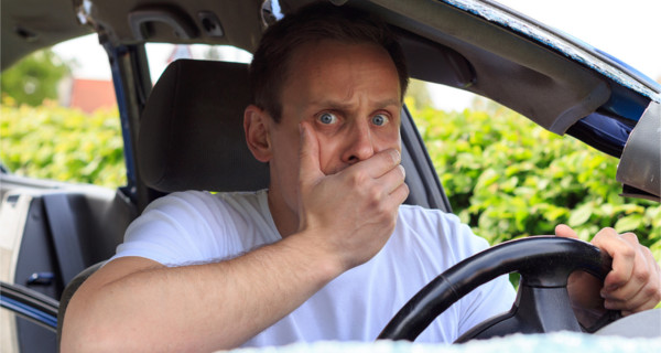 Choqué dans la voiture